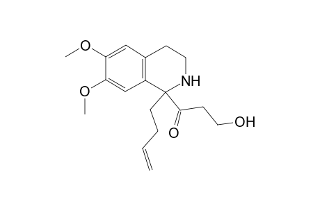 1-(1-(But-3-en-1-yl)-6,7-dimethoxy-1,2,3,4-tetrahydroisoquinolin-1-yl)-3-hydroxypropan-1-one