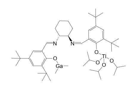 Dimethylgallium (2,4-di-tert-butyl-6-((Z)-(((1R,2R)-2-((E)-(3,5-di-tert-butyl-2-oxidobenzylidene)amino)cyclohexyl)imino)methyl)phenoxy)triisopropoxytitanium