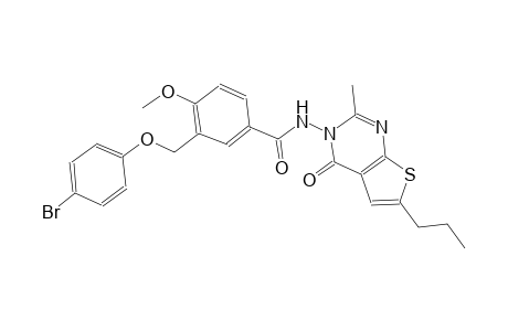 3-[(4-bromophenoxy)methyl]-4-methoxy-N-(2-methyl-4-oxo-6-propylthieno[2,3-d]pyrimidin-3(4H)-yl)benzamide