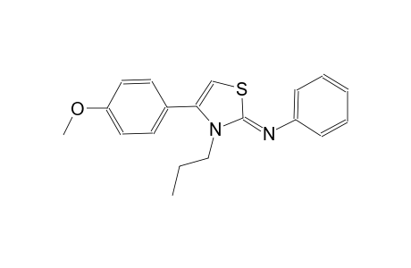 N-((2Z)-4-(4-methoxyphenyl)-3-propyl-1,3-thiazol-2(3H)-ylidene)aniline