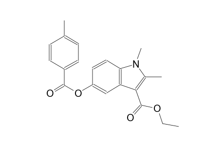 1H-indole-3-carboxylic acid, 1,2-dimethyl-5-[(4-methylbenzoyl)oxy]-,ethyl ester
