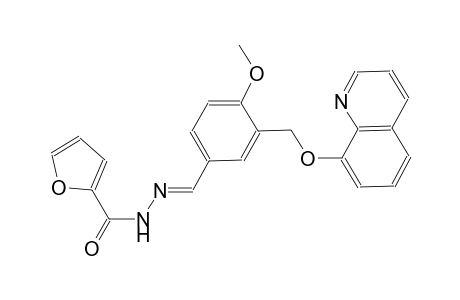 N'-((E)-{4-methoxy-3-[(8-quinolinyloxy)methyl]phenyl}methylidene)-2-furohydrazide