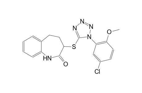 2H-1-benzazepin-2-one, 3-[[1-(5-chloro-2-methoxyphenyl)-1H-tetrazol-5-yl]thio]-1,3,4,5-tetrahydro-