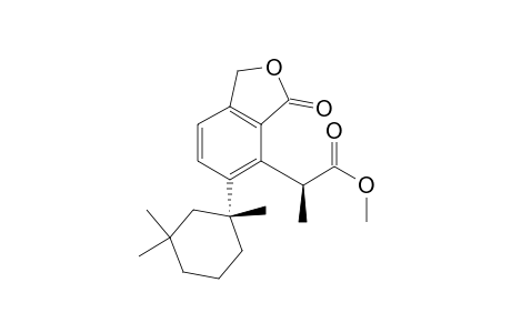 4-Isobenzofuranacetic acid, 1,3-dihydro-.alpha.-methyl-3-oxo-5-(1,3,3-trimethylcyclohexyl)-, methyl ester, (R*,S*)-(-)-
