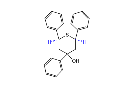 cis-TETRAHYDRO-2,4,6-TRIPHENYLTHIOPYRAN-4^a-OL