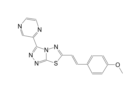 [1,2,4]triazolo[3,4-b][1,3,4]thiadiazole, 6-[(E)-2-(4-methoxyphenyl)ethenyl]-3-pyrazinyl-