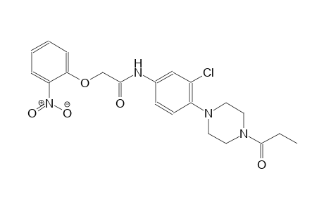 N-[3-chloro-4-(4-propionyl-1-piperazinyl)phenyl]-2-(2-nitrophenoxy)acetamide