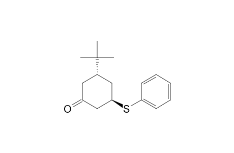 Cyclohexanone, 3-(1,1-dimethylethyl)-5-(phenylthio)-, (3S-trans)-