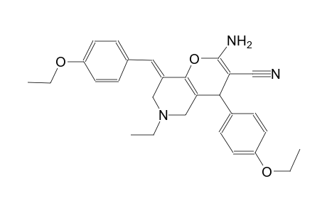 (8E)-2-amino-8-(4-ethoxybenzylidene)-4-(4-ethoxyphenyl)-6-ethyl-5,6,7,8-tetrahydro-4H-pyrano[3,2-c]pyridine-3-carbonitrile