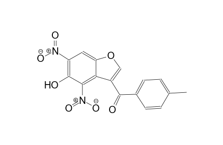 (5-hydroxy-4,6-dinitro-1-benzofuran-3-yl)(4-methylphenyl)methanone