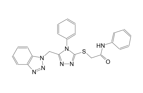 2-{[5-(1H-1,2,3-benzotriazol-1-ylmethyl)-4-phenyl-4H-1,2,4-triazol-3-yl]sulfanyl}-N-phenylacetamide