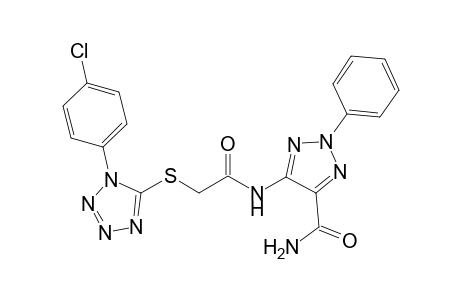 5-[2-[[1-(4-chlorophenyl)-1,2,3,4-tetrazol-5-yl]sulfanyl]ethanoylamino]-2-phenyl-1,2,3-triazole-4-carboxamide