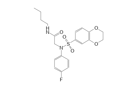 N-butyl-2-[(2,3-dihydro-1,4-benzodioxin-6-ylsulfonyl)-4-fluoroanilino]acetamide