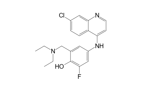4-[(7-chloranylquinolin-4-yl)amino]-2-(diethylaminomethyl)-6-fluoranyl-phenol