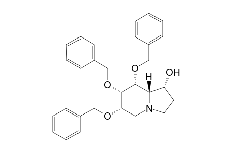 (1R,6S,7S,8R,8aS)-1-hydroxy-6,7,8-tri(benzyloxy)indolizidine