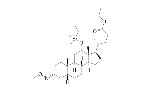 Ethyl 3-(methoxyimino)-12.alpha.-(ethyldimethylsilyloxy)-5.beta.-cholanoate