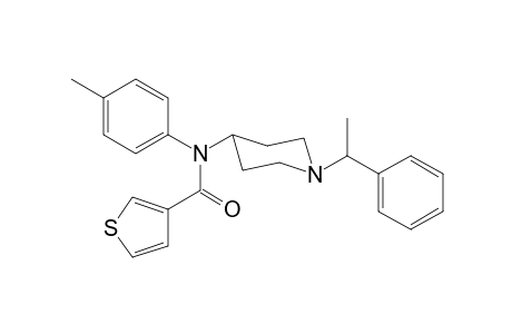 N-4-methylphenyl-N-[1-(1-phenylethyl)piperidin-4-yl]thiophene-3-carboxamide