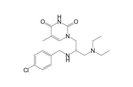 2-[(4-Chlorophenyl)methyl]amino-3-diethylamino-1-(2,4-dioxo-5-methylpyrimidin-1-yl)-propane