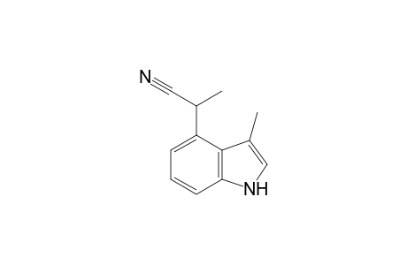 2-(3-methyl-1H-indol-4-yl)propanenitrile