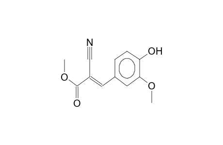 methyl 2-cyano-3-(4-hydroxy-5-methoxyphenyl)acrylate