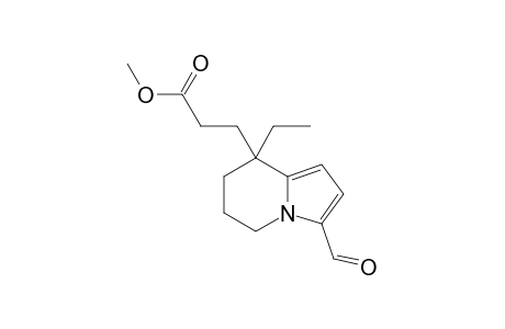 3-(8-Ethyl-3-formyl-6,7-dihydro-5H-indolizin-8-yl)propanoic acid methyl ester