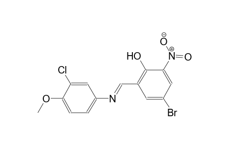 phenol, 4-bromo-2-[(E)-[(3-chloro-4-methoxyphenyl)imino]methyl]-6-nitro-