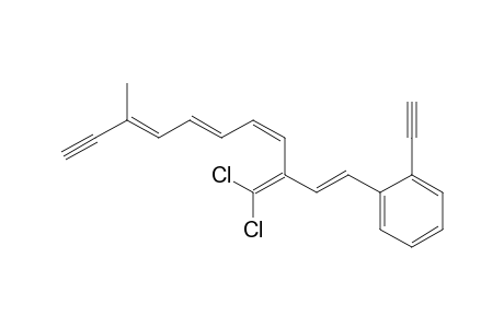 Benzene, 1-[3-(dichloromethylene)-9-methyl-1,4,6,8-undecatetraen-10-ynyl]-2-et hynyl-, (E,E,Z,E)-