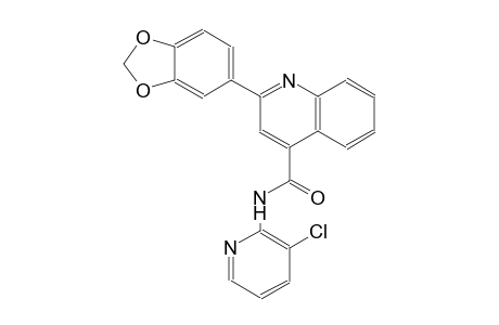 2-(1,3-benzodioxol-5-yl)-N-(3-chloro-2-pyridinyl)-4-quinolinecarboxamide