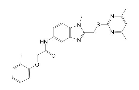 acetamide, N-[2-[[(4,6-dimethyl-2-pyrimidinyl)thio]methyl]-1-methyl-1H-benzimidazol-5-yl]-2-(2-methylphenoxy)-