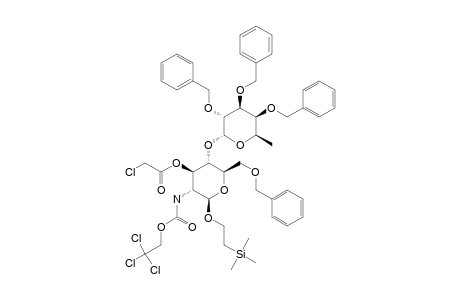 #20;2-(TRIMETHYLSILYL)-ETHYL-2,3,4-TRI-O-BENZYL-ALPHA-D-FUCOPYRANOSYL-(1->4)-6-O-BENZY-3-O-CHLOROACETYL-2-DEOXY-2-(2,2,2-TRICHLOROETHOXYCARBONYLAMINO)-BETA-D-G