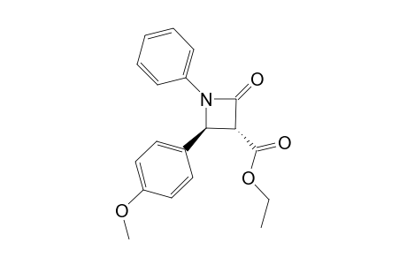 Ethyl 4-(4-methoxyphenyl)-2-oxo-1-phenyl-1-azacyclobutane-3-carboxylate
