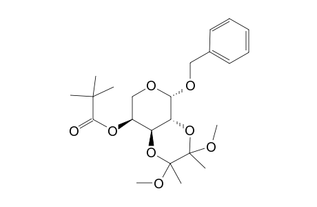 2-Benzyloxy-5-(pivaloyloxy)-8,9-dimethoxy-8,9-dimethyl-3,7,10-trioxabicyclo[4.4.0]decane