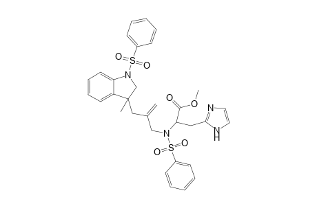 3-Methyl-1-(phenylsulfonyl)-3-{3-N-(phenylsulfonyl)-N-[2-(imidazol-2-yl)-1-(methoxycarbonyl)ethyl]amino-2-methylenepropyl}-2,3-dihydro-1H-indole