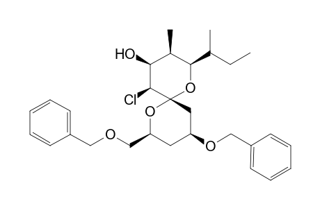 (2R,3R,4S,5S,6R,8S,10S)-10-benzyloxy-8-benzyloxymethyl-5-chloro-2-[(S)-1-methylpropyl-3-methyl-1,7-dioxaspiro[5.5]undecan-4-ol