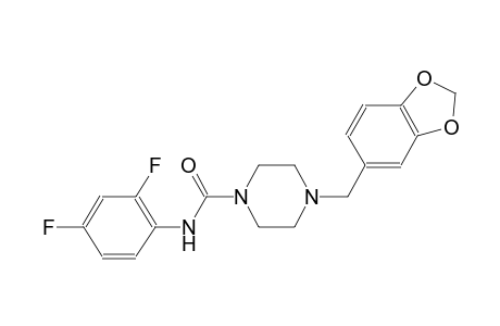 4-(1,3-benzodioxol-5-ylmethyl)-N-(2,4-difluorophenyl)-1-piperazinecarboxamide