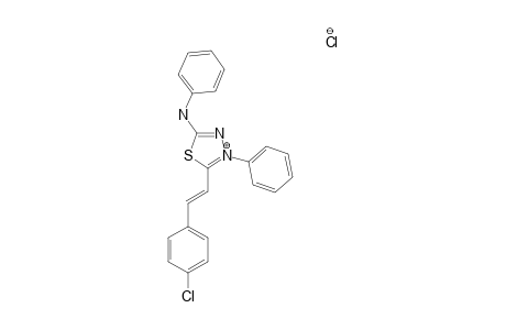 4-PHENYL-5-(4-CHLORO-CINNAMOYL)-1,3,4-THIADIAZOLIUM-2-PHENYLAMINE-CHLORIDE