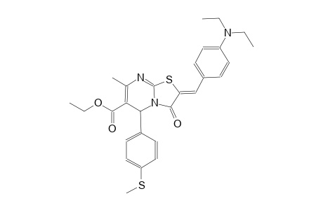 ethyl (2Z)-2-[4-(diethylamino)benzylidene]-7-methyl-5-[4-(methylsulfanyl)phenyl]-3-oxo-2,3-dihydro-5H-[1,3]thiazolo[3,2-a]pyrimidine-6-carboxylate