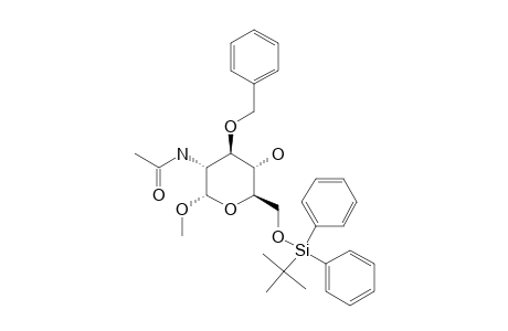 METHYL-2-ACETYLAMINO-3-O-BENZYL-6-O-(TERT.-BUTYL-DIPHENYLSILYL)-2-DEOXY-ALPHA-D-GLUCOPYRANOSIDE