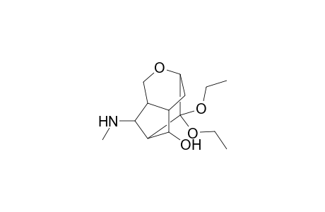 3,6-Methanocyclopenta[c]pyran-5-ol, 8,8-diethoxyoctahydro-7-(methylamino)-, (3.alpha.,4a.beta.,5.beta.,6.alpha.,7.beta.,7a.beta.)-(.+-.)-