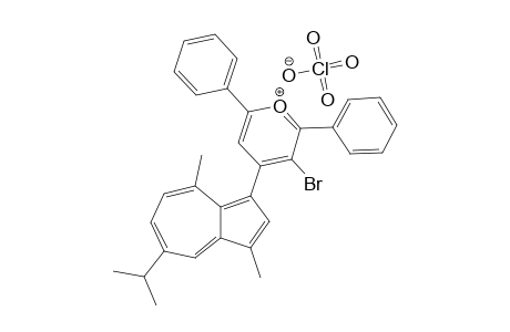 3-BROMO-4-(3,8-DIMETHYL-5-ISOPROPYL-AZULENE-1-YL)-2,6-DIPHENYL-PYRANYLIUM-PERCHLORATE;(RN=5'-I-PR,3',8'ME2;R=BR;X=H)