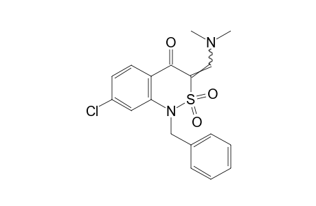 1-benzyl-7-chloro-3-[(dimethylamino)methylene]-1H-2,1-benzothiazin-4-(3H)-one, 2,2-dioxide