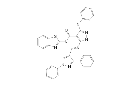 3-Anilino-N-(benzothiazol-2-yl)-5-((1,3-diphenyl-1hpyrazol-4-yl)methylene-amino)-1H-pyrazole-4-carboxamide