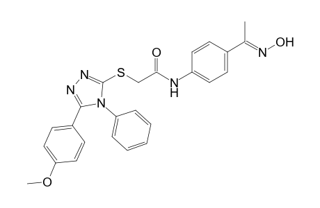 N-[4-(1-Hydroxyiminoethyl)phenyl]-2-[5-(4-methoxyphenyl)-4-phenyl-4H-[1,2,4]triazol-3-ylsulfanyl]acetamide