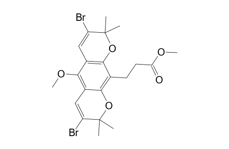 2H,8H-Benzo[1,2-b:5,4-b']dipyran-10-propanoic acid, 3,7-dibromo-5-methoxy-2,2,8,8-tetramethyl-, methyl ester