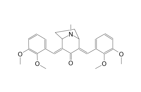 8-azabicyclo[3.2.1]octan-3-one, 2,4-bis[(2,3-dimethoxyphenyl)methylene]-8-methyl-, (2E,4E)-