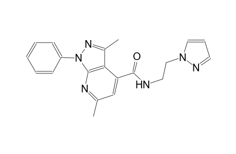 3,6-dimethyl-1-phenyl-N-[2-(1H-pyrazol-1-yl)ethyl]-1H-pyrazolo[3,4-b]pyridine-4-carboxamide