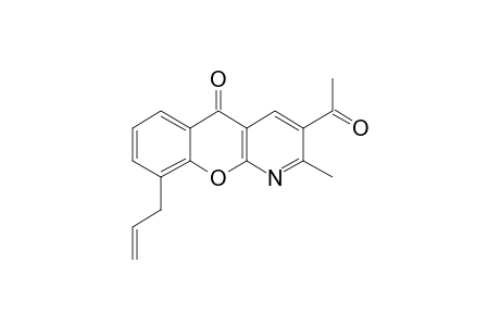 3-ACETYL-9-ALLYL-2-METHYL-5-OXO-5H-CHROMENO-[2,3-B]-PYRIDINE