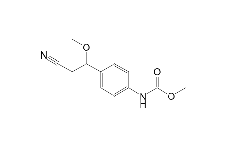 3-(4-Methoxycatbonylaminophenyl)-3-methoxypropanocarbonitrile