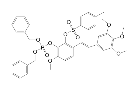 (E)-1-[3',4',5'-TRIMETHOXYPHENYL]-2-[2''-[(PARA-TOLUENESULFONYL)-OXY]-3''-[([BIS-[(BENZYL)-OXY]-PHOSPHORYL)-OXY]-4''-METHOXYPHENYL]-ETHENE