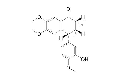 (2R,3R,4R)-2,3-Dimethyl-6,7-dimethoxy-4-(3'-hydroxy-4'-methoxyphenyl)-1,2,3,4-tetrahydronaphthalen-1-one